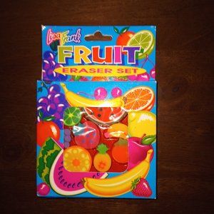 Vintage Lisa Frank Fruit Eraser Set